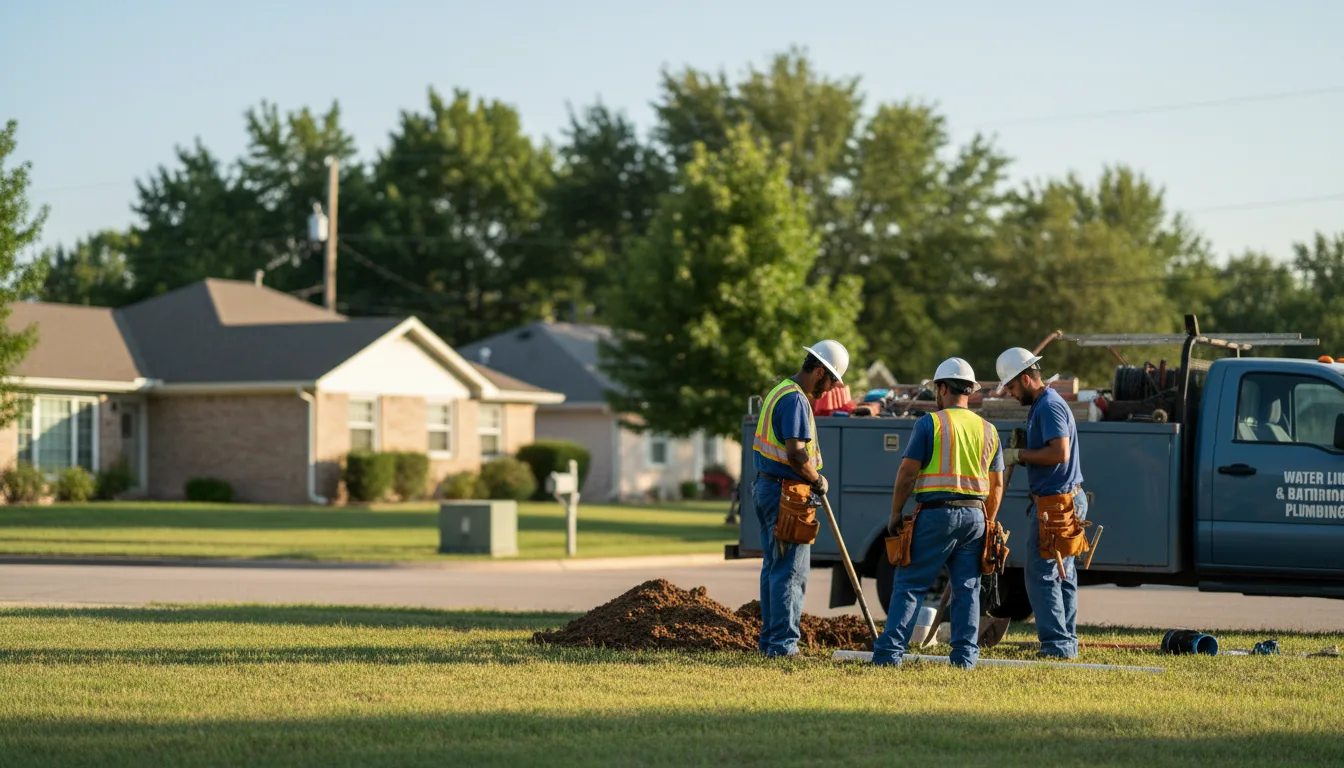 Residential water line and bathroom plumbing service in Tolland, CT